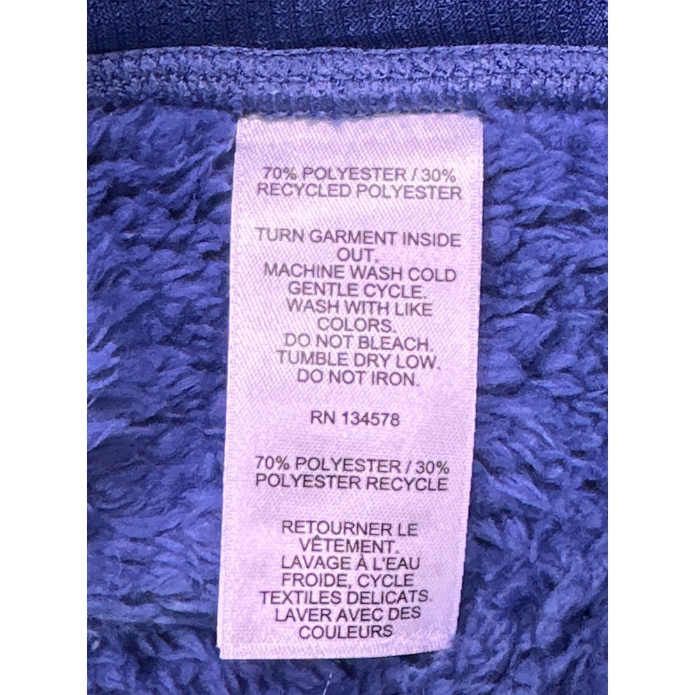Vineyard Vines Blue Sherpa Fleece Full Zip Vest Womens Large Pockets Preppy L - Picture 4 of 5